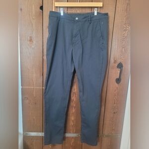 Birddogs Mens Black Boomstick Stretch Performance Zip Pocket Chinos 36x34